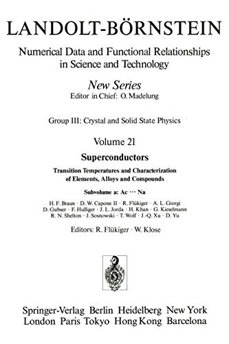Ac...Na (Numerical Data & Functional Relationships in Science & Technology) Cover