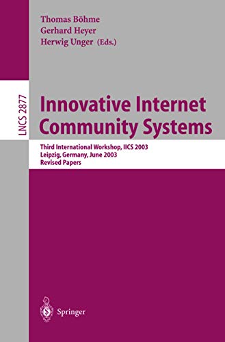 Innovative Internet Community Systems Cover