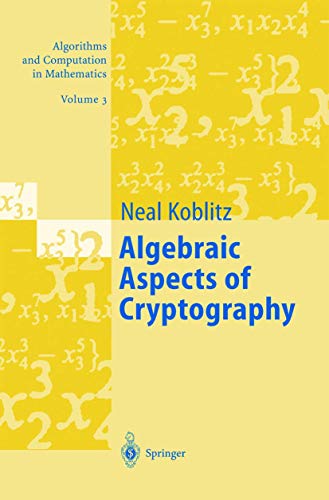 Algebraic aspects of cryptography Cover