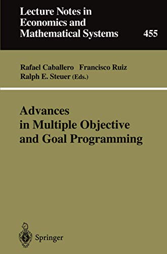 Advances in multiple objective and goal programming Cover
