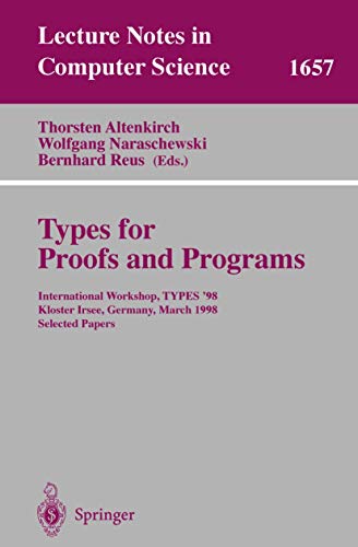 Types for Proofs and Programs Cover