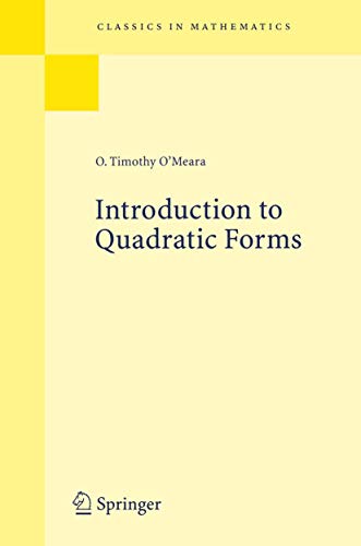 Introduction to quadratic forms Cover