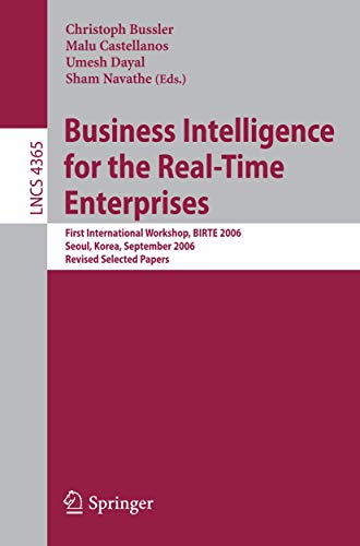 Business intelligence for the real-time enterprises Cover