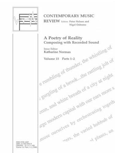 A Poetry of Reality Cover