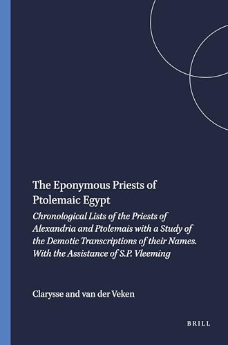 The eponymous priests of Ptolemaic Egypt (P.L. Bat. 24) Cover