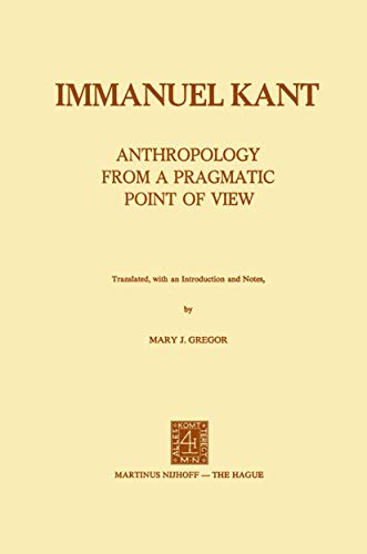 Anthropology from a pragmatic point of view Cover