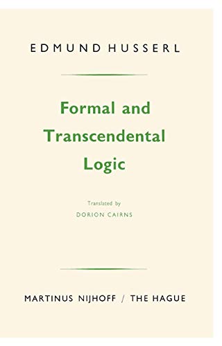 Formal and Transcendental Logic Cover