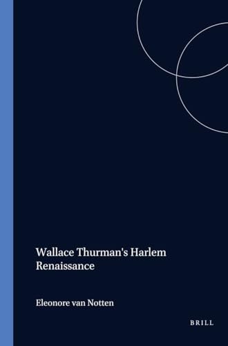 Wallace Thurman's Harlem Renaissance (Costerus New Series) Cover