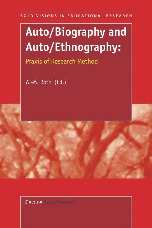 Auto/Biography and Auto/Ethnography Cover