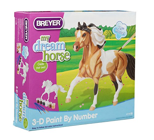 Breyer 3D Paint by Number Pinto Horse Craft Activity Set, Multicolor Poster