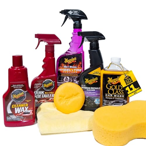 Meguiar's Classic Wash & Wax Kit, Car Cleaning Kit with Car Wash Soap and Wax, Includes Other Car Cleaning Products Like Detail Spray, Interior Cleaner, Tire Cleaner, and More Poster